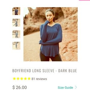 Senita dark blue boyfriend long sleeve